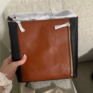 Fossil Brown and Black Shoulder Bag